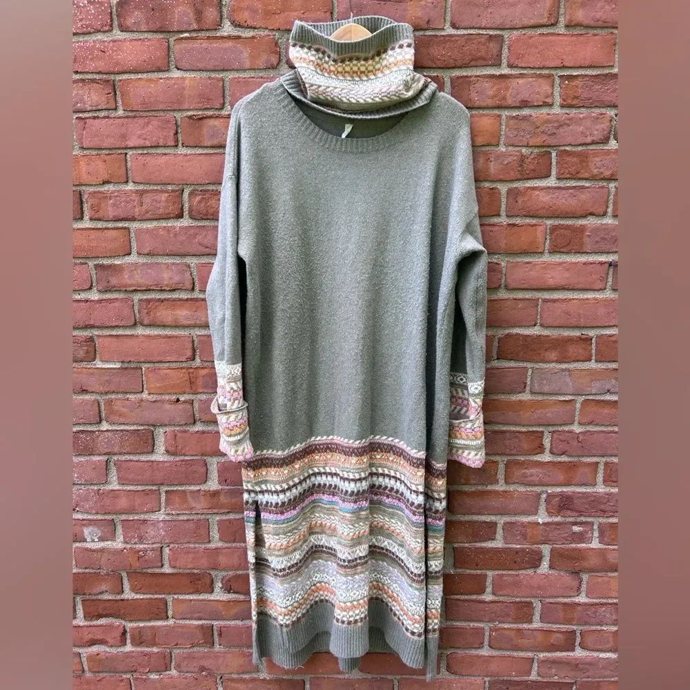 Anthropologie Daily Practice Fair Isle Sweater Dress